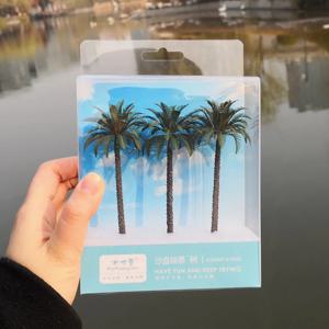 3pcs 코코넛 나무 모델 황동 에칭 모델 야자 나무 3.94 