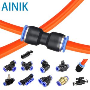 공압 피팅 피팅 퀵 커넥터 공기 워터 호스 튜브 커넥터 플라스틱 PU PY 4mm 6mm 8mm 10mm 12mm 플러그에 밀어 넣기