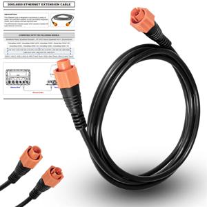 Lowrance 이더넷 크로스오버 케이블 교체 부품, 노란색 Cat5e 케이블, 6 피트 고속, 플러그 앤 플레이 GPS 네비게이션 시스템