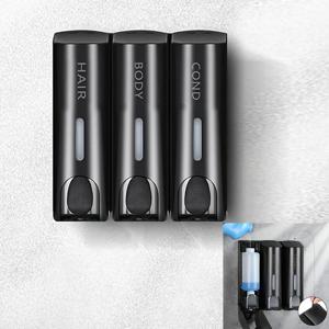 단일 및 이중 향하고 350ml 핸드 비누 샴푸 디스펜서 벽 마운트 샤워 액체 디스펜서 욕실 화장실 용기