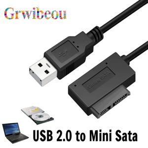 PzzPss USB 2.0-미니 Sata II 7+6 노트북 CD/DVD ROM 슬림라인 드라이브 변환기 HDD 캐디용 13핀 어댑터 변환기 케이블