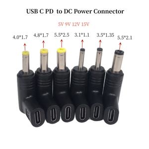 범용 USB C PD to DC 전원 커넥터, C타입 to DC 잭 충전 어댑터 컨버터, 라우터 태블릿 선풍기, 5V, 9V, 12V, 15V, 19V