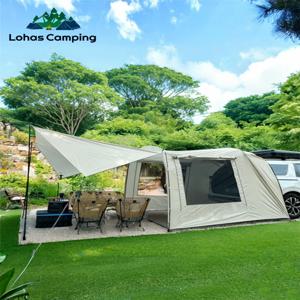 Lohascamping 자동차 상자 도킹 텐트 휴대용 방수 SUV 테일 텐트 3-4 명 돔 텐트 차양 터널 스타일 텐트, 대형 텐트,