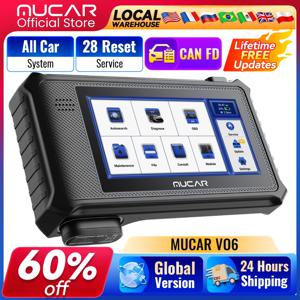 평생 무료 업데이트 MUCAR VO6 OBD2 스캐너 모든 시스템 진단 28가지 리셋 자동 VIN EPB/BMS/SAS/ABS 모든 차량용 서비스