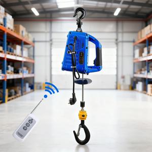 원격 제어 전기 호이스트 휴대용 전기 윈치 견인 호이스트 500KG 100KG 하중 220V 1500W 호이스트 리프팅 도구