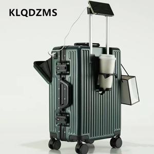 KLQDZMS 다기능 여행 가방 전면 개방형 탑승 가방 노트북 트롤리 케이스 20
