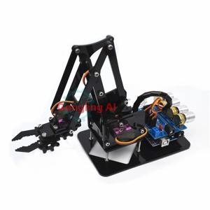 STEM 4 DOF 로봇 암 서보 SG90 기계식 암 클로 키트 4방향 노브 컨트롤 아두이노 로봇 암 DIY 키트 PS2 프로그래밍 로봇