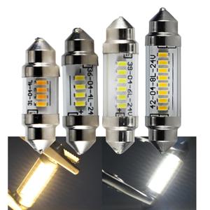 2x 자동차 내부 LED 페스툰 라이트 31mm 36mm 39mm 42mm C3W C5W C10W 6v 12v 24v 자동차 실내 돔 전구 트럭 독서등 12V