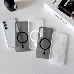 매트 울트라씬 맥세이프 케이스 삼성 S25 울트라 S24 FE S22 S23 A56 5G A16 A26 A55 A54 A06 마그네틱 무선 충전 커버