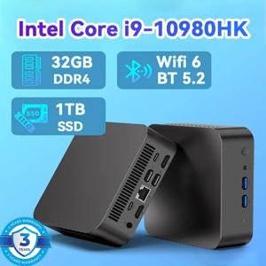 2026년형 최신 인텔 코어 i9-10980HK 윈도우 11 프로 32GB 램 1TB SSD 게이밍 i9 컴퓨터 WiFi 6 USB3.0 미니 데스크탑 컴퓨터 PC