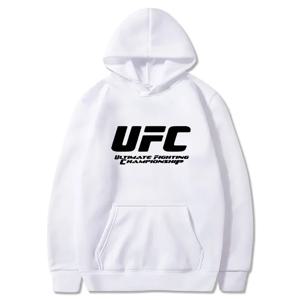 2026 새로운 UFC 남성용 후드티 가을 겨울 폴라 프린트 캐주얼 스포츠 후드 스웨트