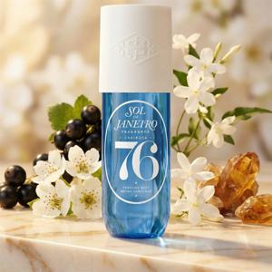 솔 데 자네이로 76 퍼퓸 미스트 헤어 & 바디용, 오래 지속되는 향기 90ml, 여행용 향수, 자스민 프리지아 앰버