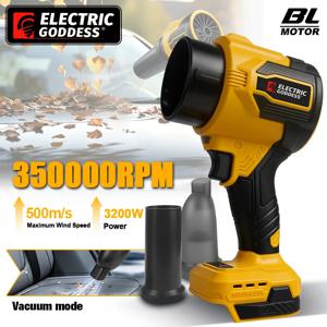 350000RPM 전기 터보 송풍기 팬 브러시리스 핸드 리프 블로워 먼지 불어내기 도구 디월트 20V 배터리 핀용 3단 송풍기