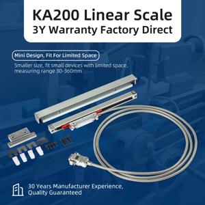 KA-200 소형 미니 선형 격자 눈금자, 1μm 및 5μm 해상도, 3년 품질 보증, 밀링 및 선반 가공용 CNC 액세서리