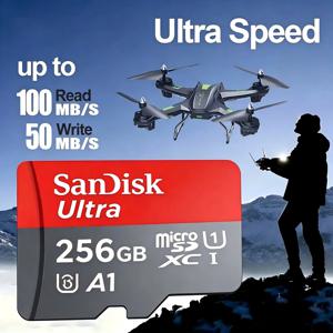 샌디스크 울트라 마이크로 SD 카드 A1 U1 클래스 10 TF 플래시 메모리 카드 32GB 64GB 128GB 256GB 512GB 스마트폰 태블릿 카메라용