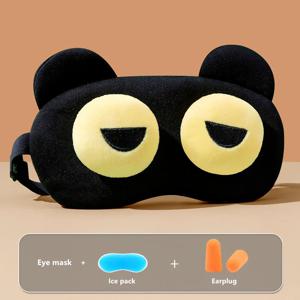 귀여운 곰 눈 마스크 수면 보조기구 빛 차단 통기성 아이섀드 여행용 보호 안전 아이웨어 냉온 찜질