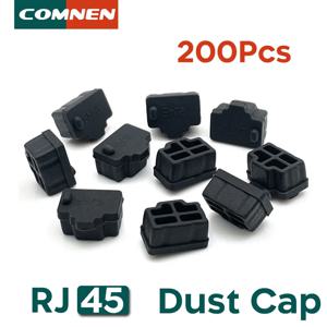 COMNEN 1-200pcs RJ45 더스트 캡 Rj45 커넥터 더스트 커버 플러그 보호기 플러그 허브 포트 노트북/컴퓨터/라우터 RJ45 커넥터