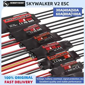Hobbywing Skywalker V2 20A 30A 40A 50A 60A 80A 100A RC 고정 날개 용 역방향 브레이크가있는 브러시리스 ESC BEC 속도 컨트롤러