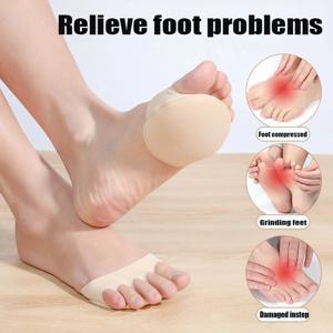1/2Pairs 앞 손목 받침대 하이힐 용 미끄럼 방지 하프 사이즈 패드 쿠션 양말 용 하프 발 보이지 않는 양말 댄스 깔창