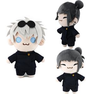 새로운 Jujutsu Kaisen 플러시 장난감 귀여운 소프트 필 Gojo 및 Geto 베개 인형 어린이 생일 및 크리스마스 선물