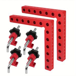 1/2 팩 직각 포지셔닝 사각형 - 120/140mm 90도 L형 코너 클램프 - 알루미늄 고정 클립 클램핑 사각형 도구