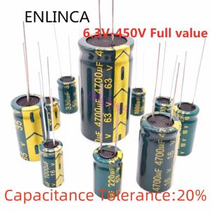 고주파 전해 콘덴서 16V 25V 35V 50V 63V 100V 400V 100UF 220UF 330UF 470UF 680UF 1000UF 2200UF 공차 20%