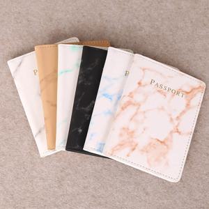 여성 남성 여권 커버 Pu 가죽 대리석 스타일 여행 ID 신용 카드 여권 홀더 티켓 보호 패킷 가방 지갑 주머니