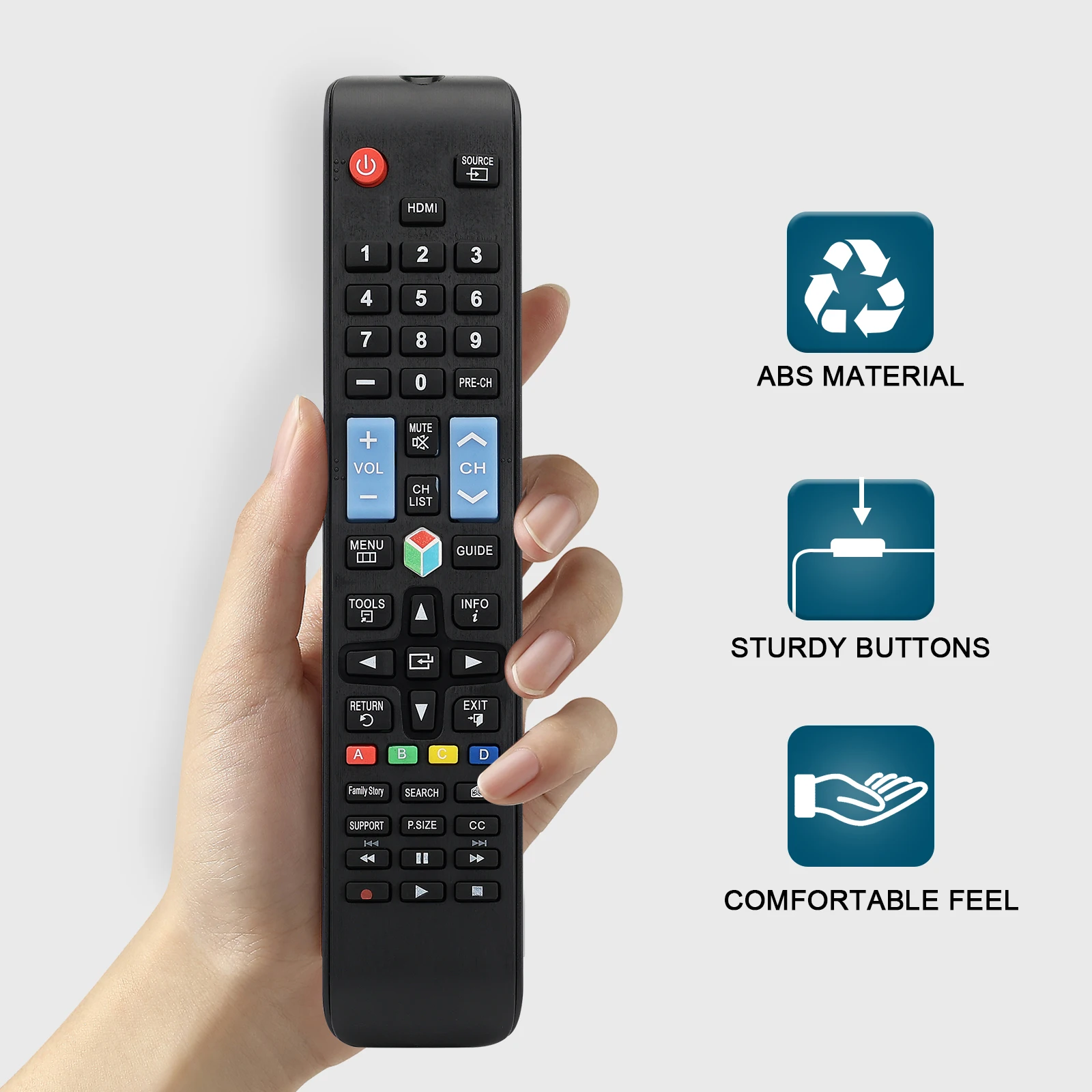 대부분의 삼성 LCD LED HDTV 3D 스마트 홈 엔터테인먼트 TV용 범용 리모컨