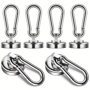 자석 후크 냉장고 주방 자성 재료에 대한 회전 Carabiner 후크가있는 강력한 헤비 듀티 네오디뮴 자석 후크