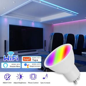 GU10 투야 와이파이 스마트 LED 전구, 알렉사 연동 램프, GU10 스포트라이트 220V 110V 5W 7W 9W 앱 제어, 구글 어시스턴트와 호환