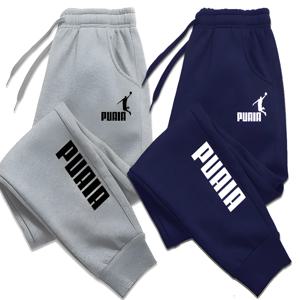 2024 Mens Print Pants 가을/겨울 남성 의류 바지 스포츠 조깅 피트니스 러닝 바지 하라주쿠 streetwear