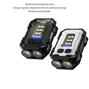 강력한 포켓 토치 라이트 마그네틱 손전등, 슈퍼 브라이트 LED 다기능 린테나 COB LED EDC 미니 키체인 손전등
