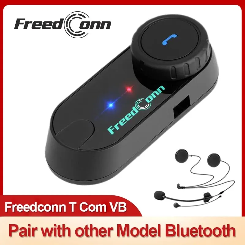 Freedconn 오토바이 헬멧 헤드셋 스테레오 블루투스 핸즈 무료 통화 무선 통신 인터폰 음악 공유 6 라이더