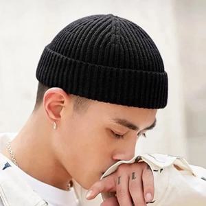 남성용 & 여성용 니트 모자 모자 양모 패션 단순 따뜻한 Skullies Beanies 솔리드 가을 겨울 비니 모자 트렌디 스타일