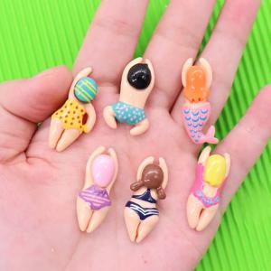 6Pcs 수영 소년 소녀 스포츠 수지 신발 장식품 DIY 재미 있은 팔찌 버클 참 생일 선물에 적합