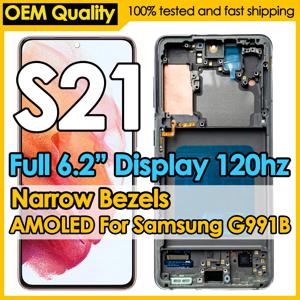 삼성 갤럭시 S21 디스플레이 화면 교체 용 OEM 동적 AMOLED 120Hz G991B/DS G991U LCD 터치 디지타이저 어셈블리 도매