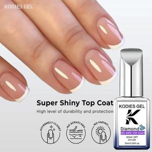 코디스 젤 다이아몬드 탑코트 노 와이프 슈퍼 샤이니 15ml 헤마/티포 프리 젤 네일 폴리쉬 크리스탈 샤인 젤 피니쉬 매니큐어 전용