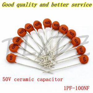 세라믹 캐패시터 50V 1pF ~ 100nF 0.1uF 104 102 10NF 103 15NF 153 472 222 332 2 3 4 5 6 7 8 9 10 33 47 82 100 PF 22 47NF, 50 개