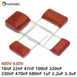 10Pcs 400V 630V CBB 폴리프로필렌 필름 커패시터 10nF 22nF 47nF 100nF 220nF 330nF 470nF 680nF 1uF 2.2uF 3.3uF