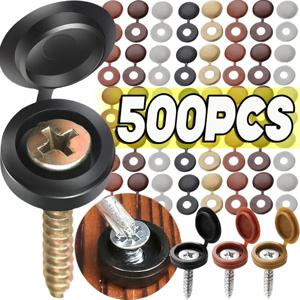 10/500pcs 손톱 나사 캡 플라스틱 보호 커버 자동차 너트 장식 커버 셀프 태핑 나사 접는 캡 가구 하드웨어