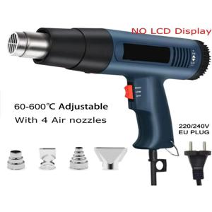 전문가용 2000W 열풍기, 온도 조절 가능, DIY 페인트 제거, PVC 수축, 가정용 열풍기, 4개의 노즐 포함