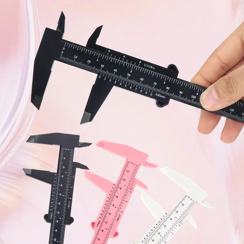 80/150mm 휴대용 플라스틱 슬라이딩 버니어 캘리퍼스 더블 스케일 다이얼 게이지 눈금자 측정 도구 눈금자 내경 깊이 측정기