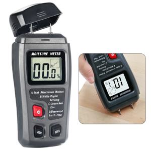 1PC EMT10 습도계 정확한 대형 LCD 디스플레이 목재 수분 측정기 디지털 벽 수분 감지기 목재 수분 측정기