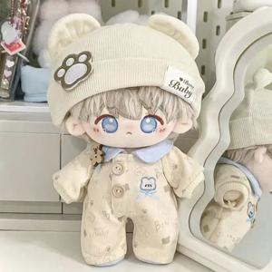 20cm 면 인형을 위한 사랑스러운 인형 옷 면 인형을 위한 바디수트 점프수트 교체 의류 복장 인형 액세서리