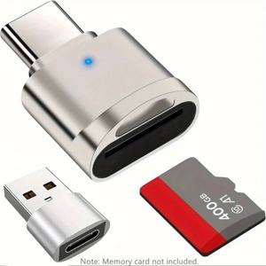 2팩 타입 C TF SD 카드 리더 아연 합금 쉘 USB C to USB 어댑터 아이폰 15-17 프로 맥스 노트북 맥북 삼성용