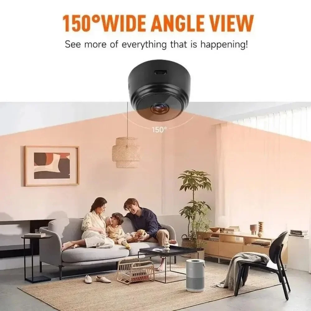 A9 미니 카메라 1080P HD WiFi 무선 비디오 레코더, IR 야간 투시 기능, 강력한 자석 마운트, 실시간 원격 보기, 가정 안전용