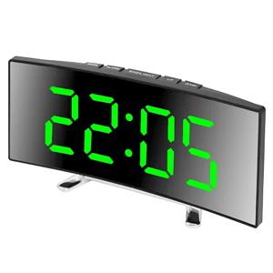최신 디지털 시계 LED 알람 시계 침실 전자 탁상 시계 온도 표시 조절 가능한 밝기 12/24시간
