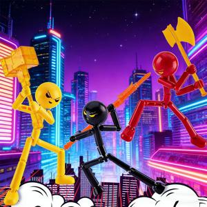 HUAHUASet 3D 프린팅 스틱맨 액션 피규어 장난감, 가동 관절, 참신한 조립형 로봇 마네킹HUAHUA