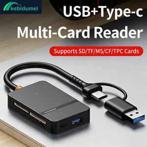 케비두메이 USB3.0 카드 리더기 SD TF CF MS U 디스크 컴팩트 플래시 카드 어댑터 노트북용 멀티 카드 리더 8 in 1 스마트 카드 리더