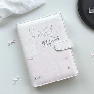 민키스 PU 가죽 천사 날개 귀여운 A5 K팝 포토카드 수집 바인더 아이돌 포토 카드북 아이돌 보관 앨범 문구류